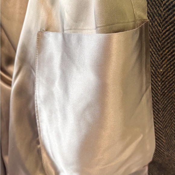 Lands’ End USA 100% Lambs Wool Herringbone Blazer 46R Brown Tweed Sport Coat - Picture 15 of 16